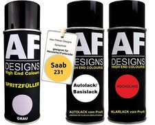Per Saab 231 Monte Carlo Yellow bomboletta spray vernice auto vernice trasparente riempitivo a spruzzo grundie