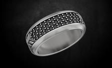 ANELLO FASCIA TRIBALE E PIETRE