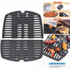 Griglia in ghisa 32 x 21,6 cm per Weber Q100 Q1000 Q120 Q1200 Q1400 accessori DE