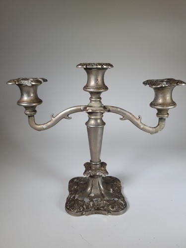 Candelabro placcato argento - candelabro,