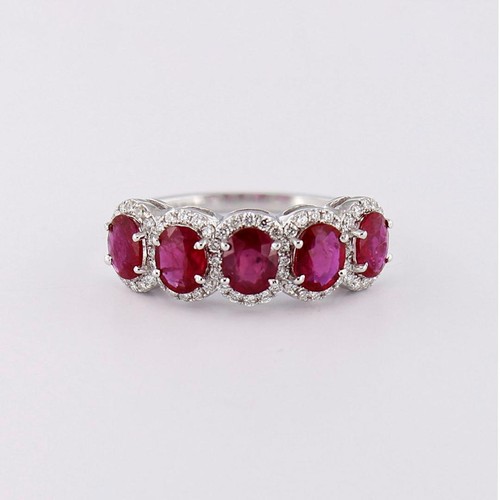 Anello veretta donna rubini - anello,
