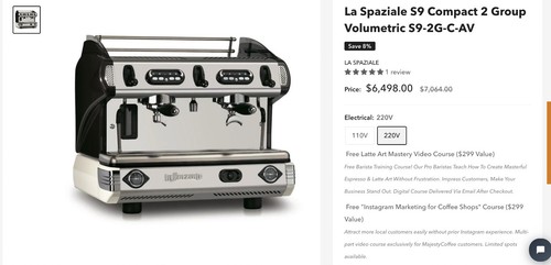 Spaziale espresso machine - espresso,