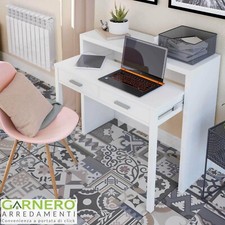 Scrivania consolle EVA estraibile a scomparsa salvaspazio bianco ufficio casa