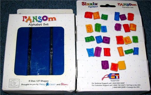 Ransom alphabet sizzix - ransom, die
