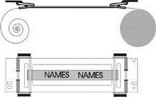 Telaio ricamo nastro nome