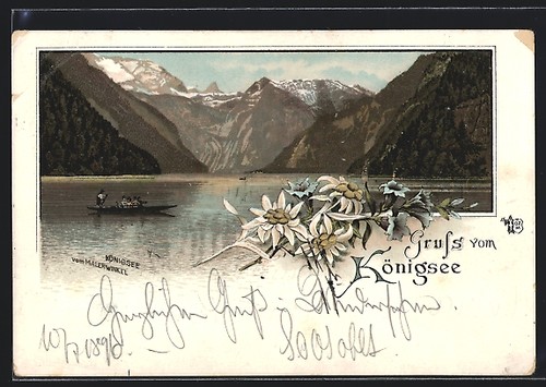 Litografia berchtesgaden giro - berchtesgaden,,