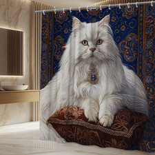 Ritratto gatto bianco reale