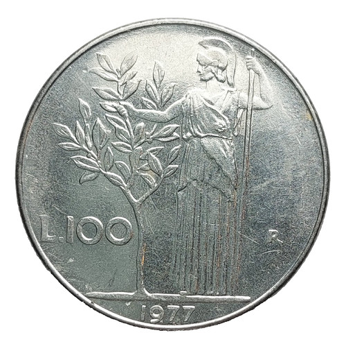 Moneta italia 100 lire - moneta,