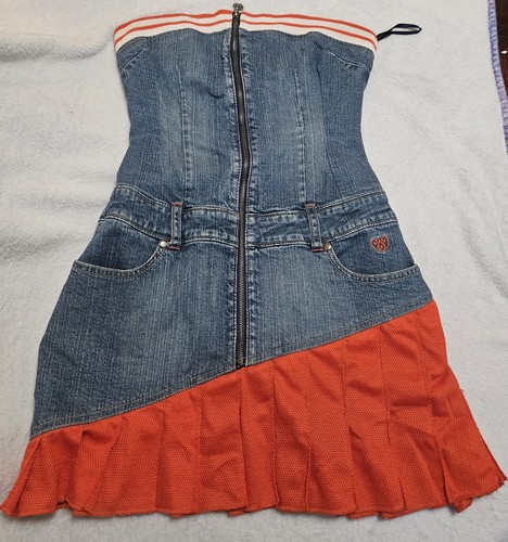Mini abito vintage y2k denim - abito,