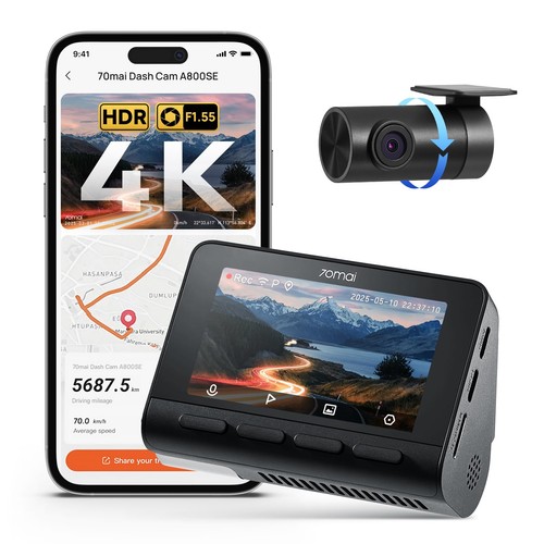 70mai a800se dashcam - 70mai, 4k+1080p