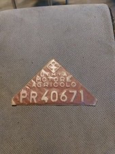 COPPIA TARGA MOTORE AGRICOLO   U.M.A. Utenti Motori Agricoli PARMA  VINTAGE