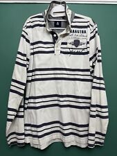 Polo uomo Gaastra. Grande. Manica lunga. Striscia blu.