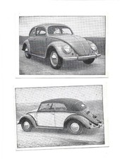 Y1663/ 2 x immagine da collezione Wistü VW Maggiolino 1958