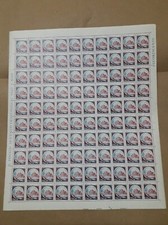 ITALIA FRANCOBOLLI FOGLIO INTERO 1980 CASTELLI 5 LIRE DENTELLATURA A BLOCCO 