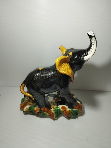 Elefante ceramica smaltata - in,