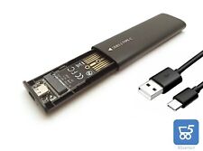 Case Esterno SSD M.2 NVMe + NGFF Usb 3.1 Type-C Cavo USB-C in Metallo no driver