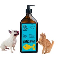 Pifpaw Olio di fegato di merluzzo per animali Grado umano, 500 ml