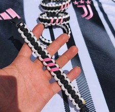 3 Bracciali  Paracord calcio Juventus Juve Fatti  Su misura  2025/2026