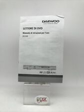 DAEWOO LETTORE DI DVD DV500  - MANUALE OPERATIVO