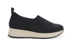 Melluso R25076 Sneakers Slip-On Donna COLORE NERO Con Mini Borchie