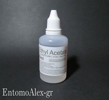 ACETATO DI ETILE flacone contagocce 50ml  99,5% entomologia insetti etere 