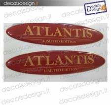 coppia di adesivi barca ranieri atlantis limited edition resinati 3d a spessore