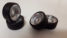 Cerchi SD 16 pollici BBS RM argento 32 mm 1:18 modellino auto tuning