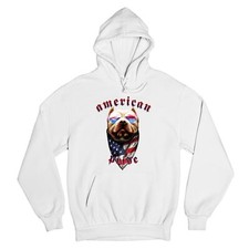 Felpa American Pride Pit Bull bandiera americana bandana patriottica amante dei cani