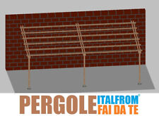 Pergola in Legno Impregnato Addossata Gazebo Tettoia Pompeiana Interrare 4X8X2,5
