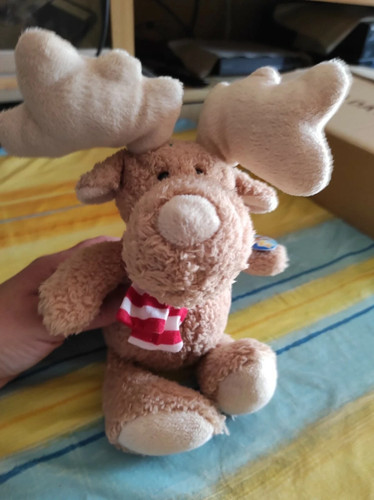 Peluche renna con sciarpa - renna,