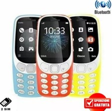 Telefono Mini cellulare 3310 Dual SIM GSM 2.4'' Con Fotocamera 2MP SD Card