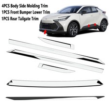 Adatto a Toyota CHR C-HR 2025 striscia paraurti anteriore posteriore cromata + modanatura laterale corpo