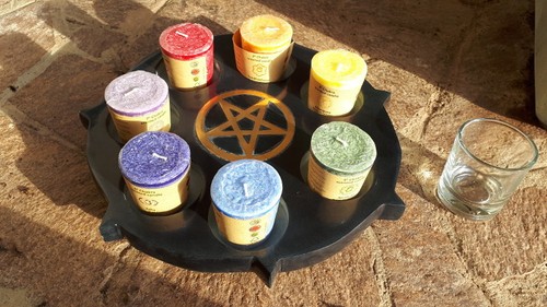 Porta candele chakra - 7, wicca