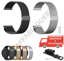Cinturino Samsung Galaxy Watch 46mm Gear S3 Huawei GT GT2 maglia milanese inox