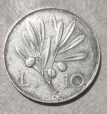 10 Lire 1950 Ulivo, Italia