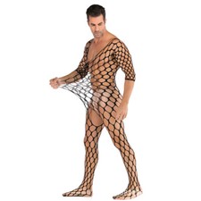 Body uomo tutto a rete calze