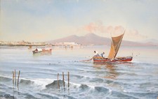 Napoli veduta generale - , guazzo