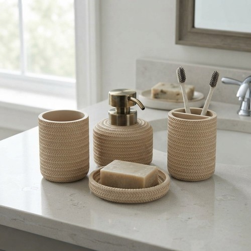 Set accessori bagno nero - , 4