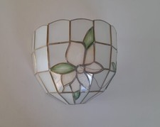 Applique da Parete in vetro stile tiffany decoro madreperla lampada luce PERENZ