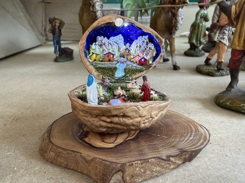 Presepe artigianale noce - artigianale,