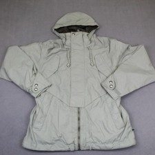 Giacca Burton uomo XL grigio DRYRIDE con cappuccio snowboard sherpa foderato cappotto invernale