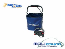 BAD BASS BUCKET CON SAGOLA PE PRENDERE L'ACQUA CAPACITA' 15 L PESCA SURF CASTING