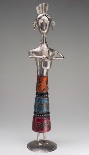 Tall metal wood - &, sculpture