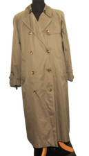 STUPENDO IMPERMEABILE VINTAGE AQUASCUTUM CON CINTURA BEIGE VERDE TRANCH TAGLIA 46"