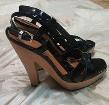 SCHUTZ scarpa shoes donna girl size 37 pelle leather  nero black