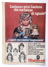 Pubblicita' Migliorati Bambola Luciana Mini Old Advertising Werbung 1980 (T7)