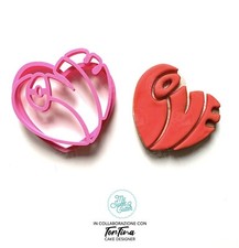 San Valentino Cuore Lettere Love Amore Formine Per Biscotti Cookie Cutter