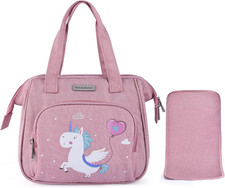 Unicorno Baby Doll Borsa Fasciatoio Con Bambola Cambiare Pad Trasportare Accesso