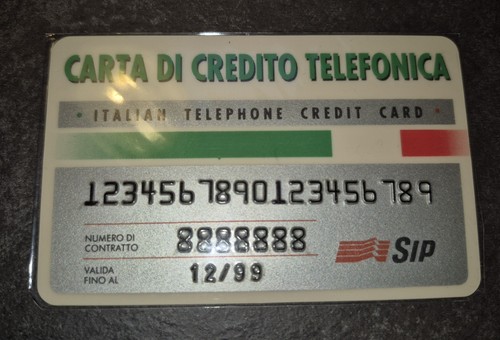 Scheda telefonica rara prova - rara,