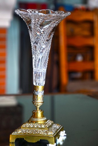 Baccarat vase cornet en - baccarat., "cornet"